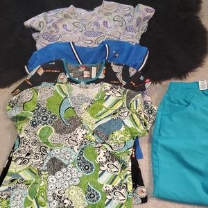 Srub tops and one bottom